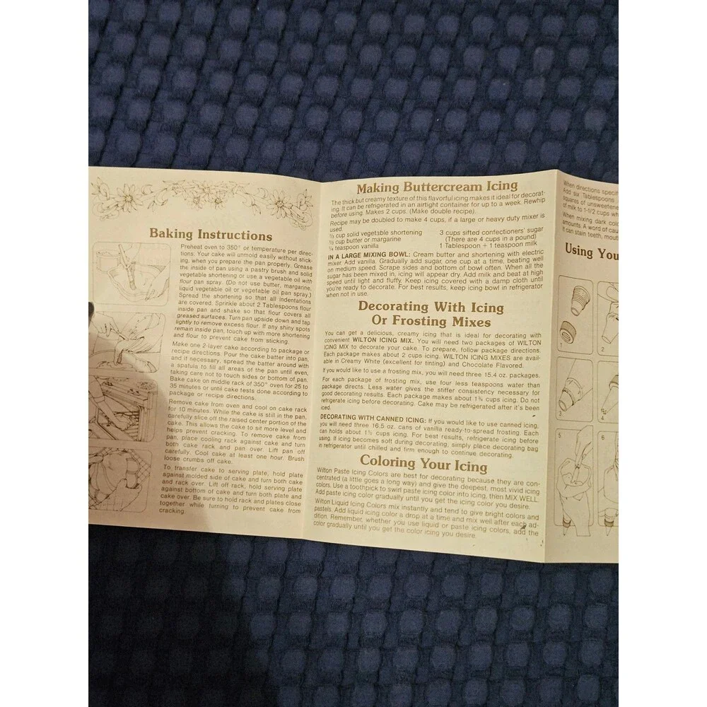 Vintage 1984 Wilton Santa N Sleigh Cake Pan 2105-3235 Christmas w/ Instructions